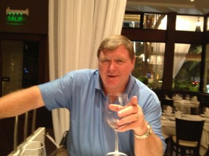 Dennis in Italian restaurant